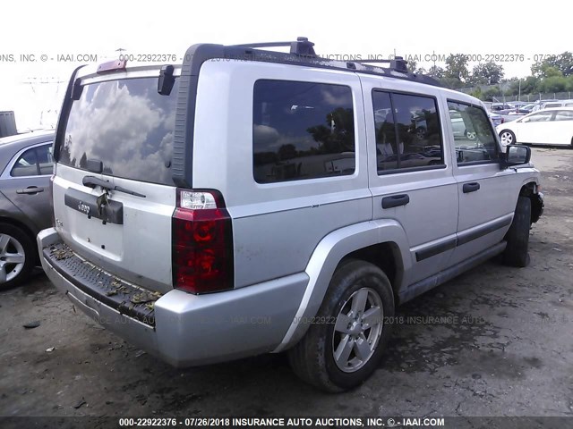 1J8HG48NX6C274215 - 2006 JEEP COMMANDER ვერცხლისფერი ფოტო 4