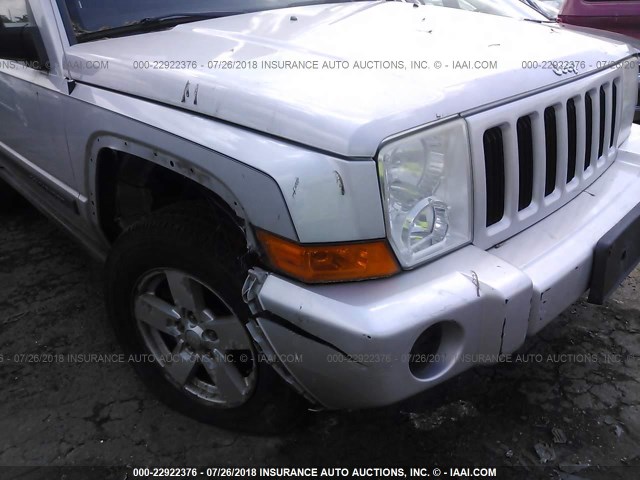 1J8HG48NX6C274215 - 2006 JEEP COMMANDER ვერცხლისფერი ფოტო 6