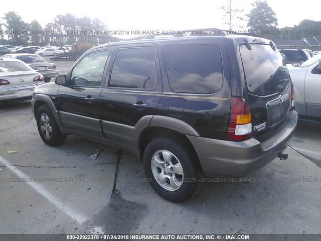 4F2CZ06193KM17662 - 2003 MAZDA TRIBUTE ES BLACK photo 3