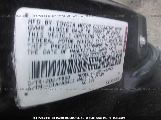 JT2BF22K6V0023428 - 1997 TOYOTA CAMRY LE/XLE BLACK photo 9