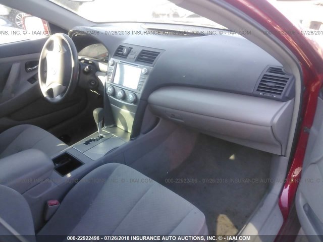 4T1BE46K87U085002 - 2007 TOYOTA CAMRY NEW GENERAT CE/LE/XLE/SE RED photo 5