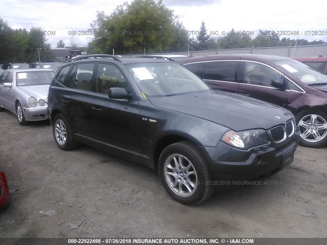 WBXPA73474WC36513 - 2004 BMW X3 2.5I GREEN photo 1