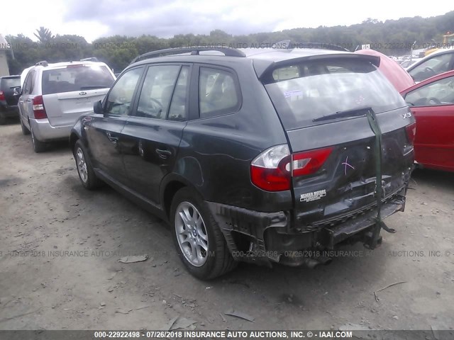 WBXPA73474WC36513 - 2004 BMW X3 2.5I GREEN photo 3