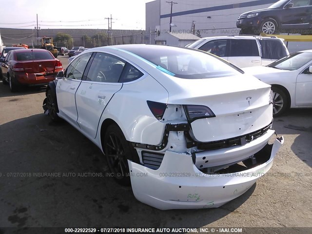 5YJ3E1EA2JF009288 - 2018 TESLA MODEL 3 თეთრი ფოტო 3