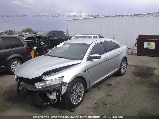 1FAHP2F88DG103550 - 2013 FORD TAURUS LIMITED SILVER photo 2