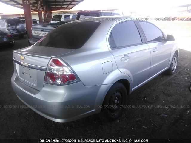 KL1TD5DE6BB139049 - 2011 CHEVROLET AVEO LS/LT SILVER photo 4