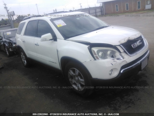 1GKEV33708J204941 - 2008 GMC ACADIA SLT-2 WHITE photo 1