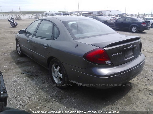 1FAFP55S22G207258 - 2002 FORD TAURUS SES GRAY photo 3