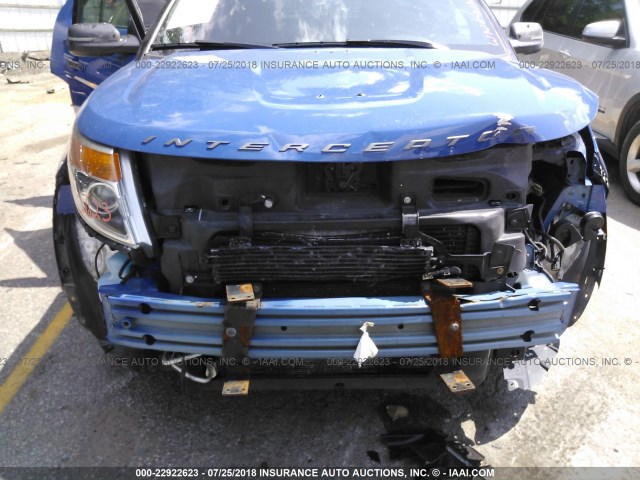 1FM5K8AT1EGC50199 - 2014 FORD EXPLORER POLICE INTERCEPTOR BLUE photo 6