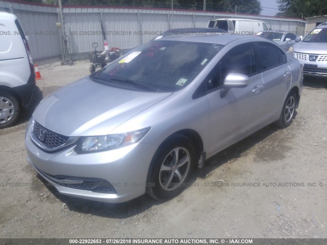 19XFB2F75FE047769 - 2015 HONDA CIVIC SE SILVER photo 2