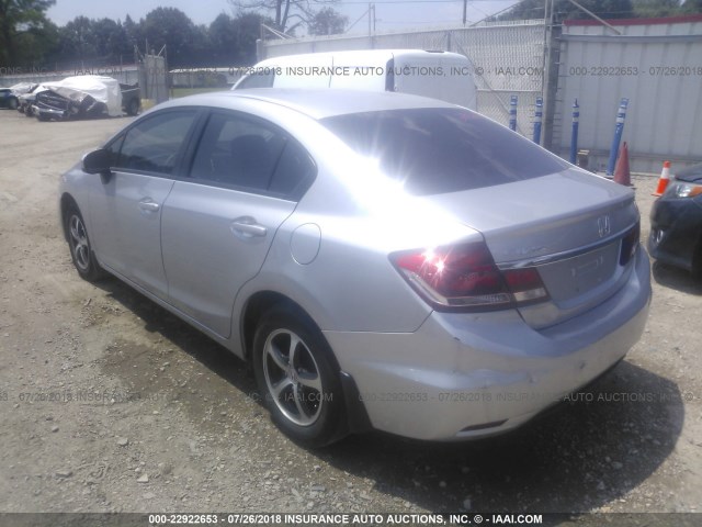 19XFB2F75FE047769 - 2015 HONDA CIVIC SE SILVER photo 3