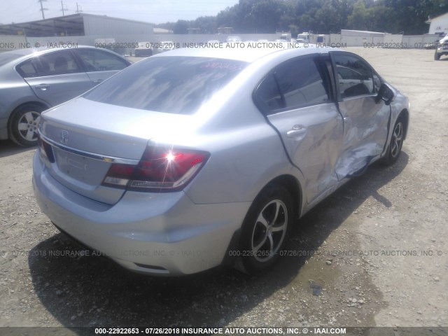 19XFB2F75FE047769 - 2015 HONDA CIVIC SE SILVER photo 4