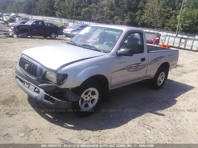 5TENL42N11Z866160 - 2001 TOYOTA TACOMA SILVER photo 2