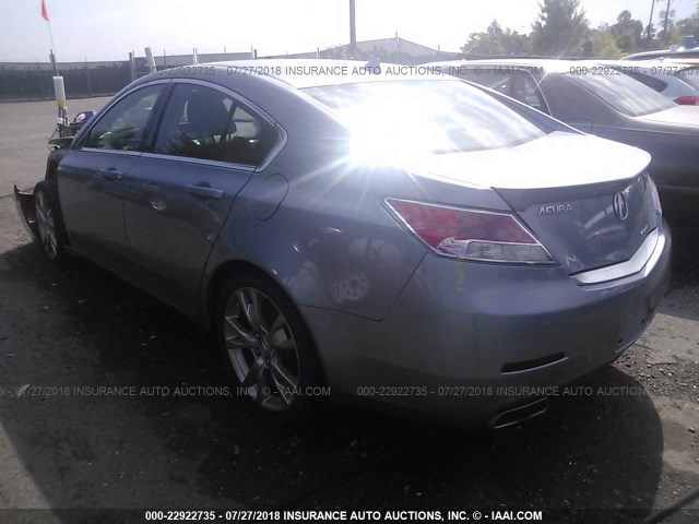 19UUA9F77CA000889 - 2012 ACURA TL BLUE photo 3