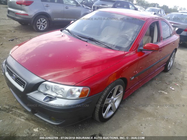 YV1RH52Y842380418 - 2004 VOLVO S60 R RED photo 2