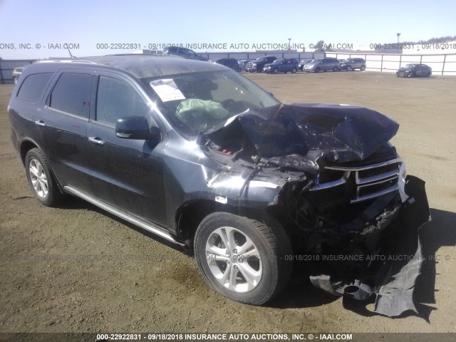 1C4RDJDG8DC572009 - 2013 DODGE DURANGO CREW Dark Blue photo 1