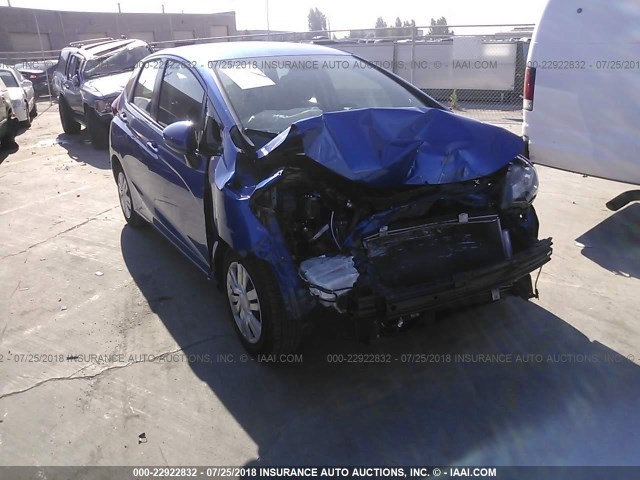 3HGGK5H50FM711694 - 2015 HONDA FIT LX BLUE photo 1