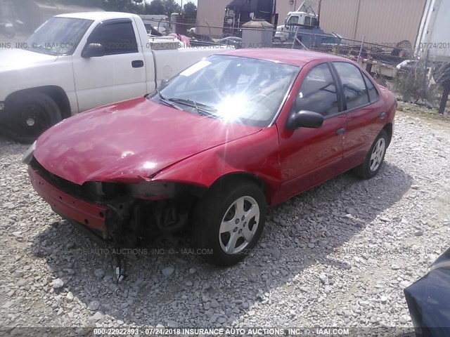 1G1JF52F357108136 - 2005 CHEVROLET CAVALIER LS RED photo 2