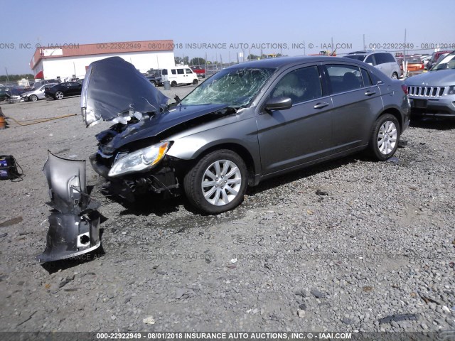 1C3CCBBB4DN672669 - 2013 CHRYSLER 200 TOURING GRAY photo 2