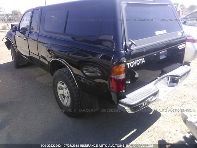 4TASN92N2XZ477537 - 1999 TOYOTA TACOMA XTRACAB PRERUNNER შავი ფოტო 3