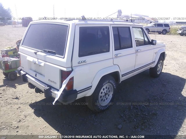 1JCMT7843HT026397 - 1987 JEEP CHEROKEE LAREDO WHITE photo 4