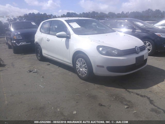 WVWAA7AJ5BW118370 - 2011 VOLKSWAGEN GOLF WHITE photo 1
