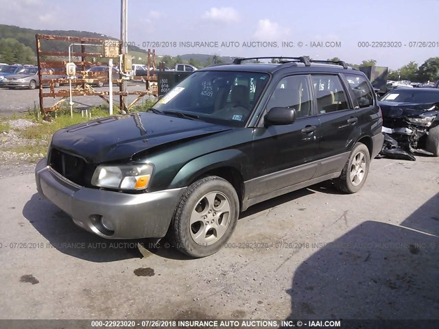 JF1SG65693H709221 - 2003 SUBARU FORESTER 2.5XS GREEN photo 2