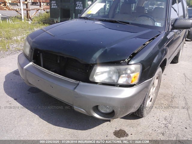 JF1SG65693H709221 - 2003 SUBARU FORESTER 2.5XS მწვანე ფოტო 6