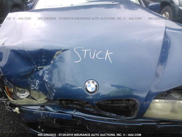 WBADT43473GY98832 - 2003 BMW 525 I AUTOMATIC BLUE photo 10