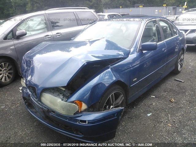 WBADT43473GY98832 - 2003 BMW 525 I AUTOMATIC BLUE photo 2