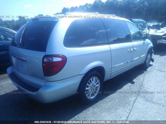 2C8GP64L11R264304 - 2001 CHRYSLER TOWN & COUNTRY LIMITED BLUE photo 4