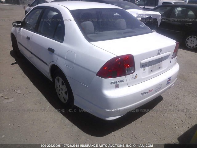 2HGES15234H563885 - 2004 HONDA CIVIC DX WHITE photo 3