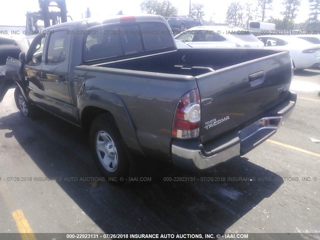 5TFJX4GN1EX030292 - 2014 TOYOTA TACOMA DOUBLE CAB GRAY photo 3