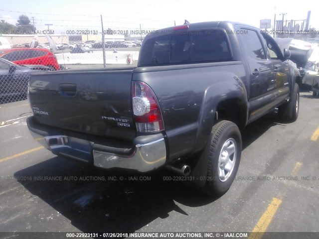 5TFJX4GN1EX030292 - 2014 TOYOTA TACOMA DOUBLE CAB GRAY photo 4