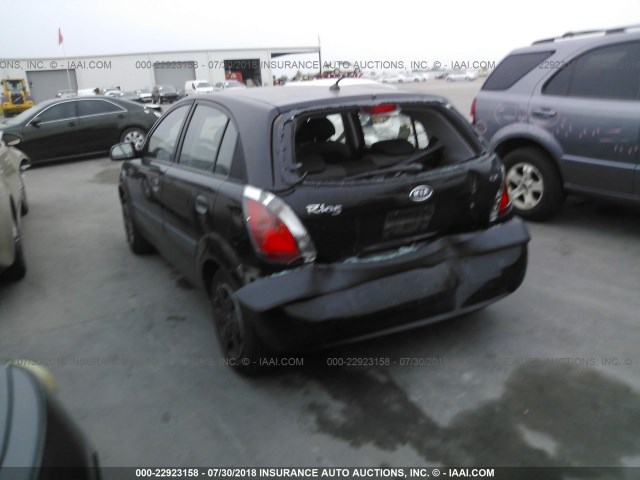 KNADE163486353020 - 2008 KIA RIO 5 SX BLACK photo 3