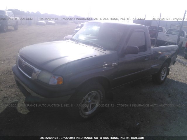 4F4YR12CXYTM11347 - 2000 MAZDA B2500 GRAY photo 2