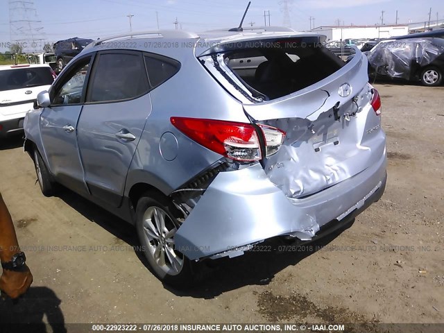 KM8JU3AC8BU129159 - 2011 HYUNDAI TUCSON GLS/LIMITED 蓝色 照片 3