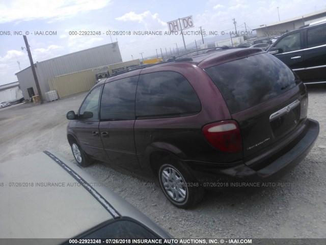 2C4GP44371R379768 - 2001 CHRYSLER TOWN & COUNTRY LX MAROON photo 3