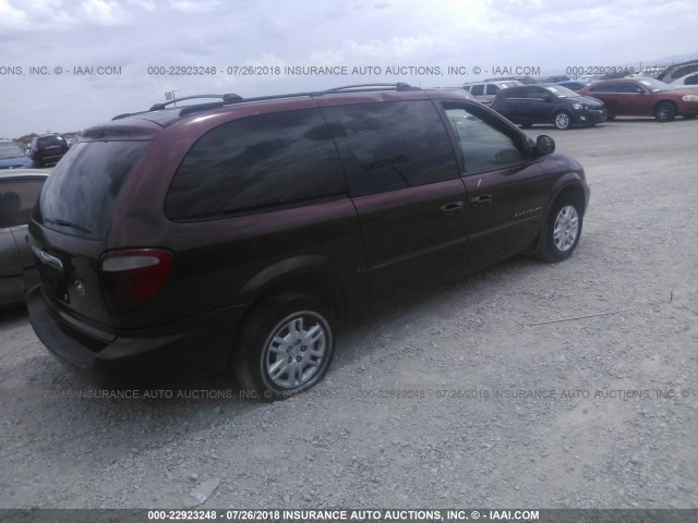 2C4GP44371R379768 - 2001 CHRYSLER TOWN & COUNTRY LX MAROON photo 4