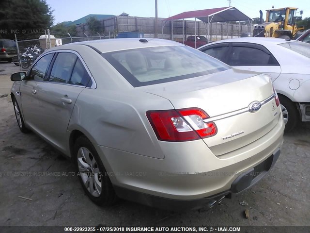 1FAHP2EW3BG123041 - 2011 FORD TAURUS SEL TAN photo 3