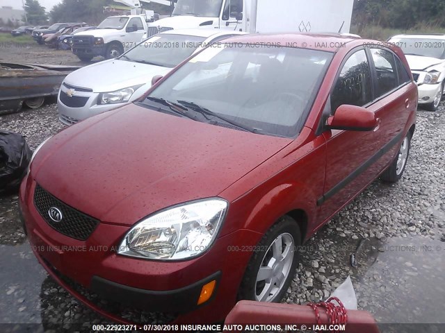 KNADE163966133840 - 2006 KIA RIO 5 ORANGE photo 2