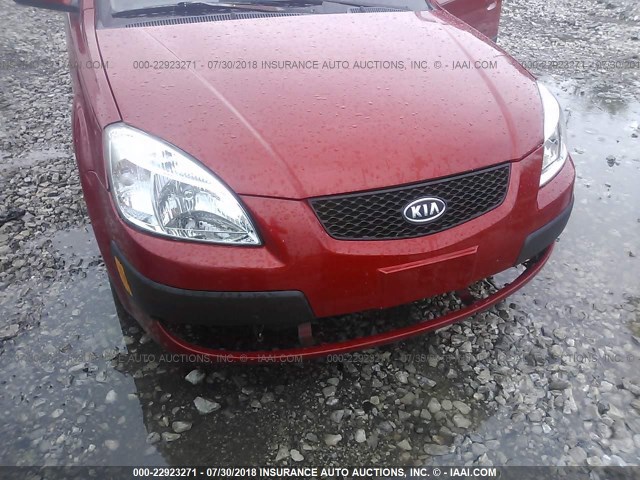 KNADE163966133840 - 2006 KIA RIO 5 ORANGE photo 6