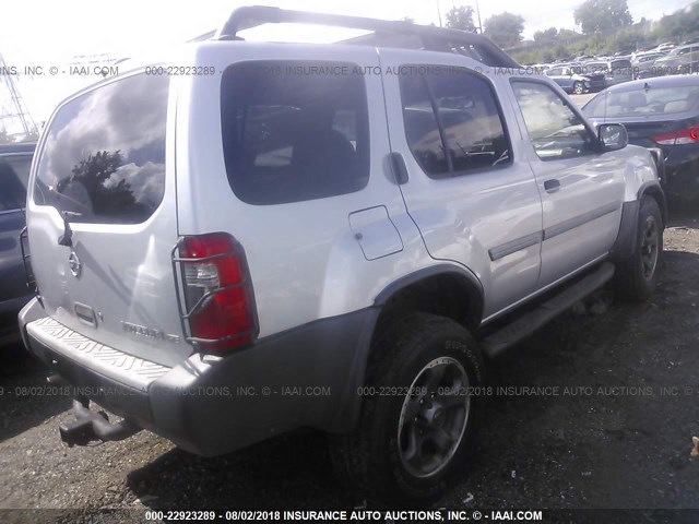 5N1MD28Y52C525368 - 2002 NISSAN XTERRA SE/SC SILVER photo 4