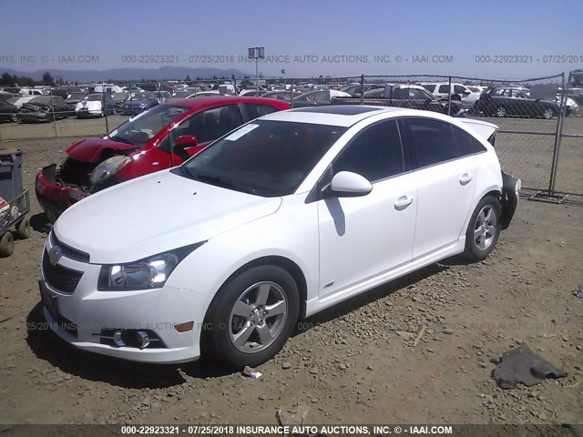 1G1PC5SB0E7367439 - 2014 CHEVROLET CRUZE LT WHITE photo 2