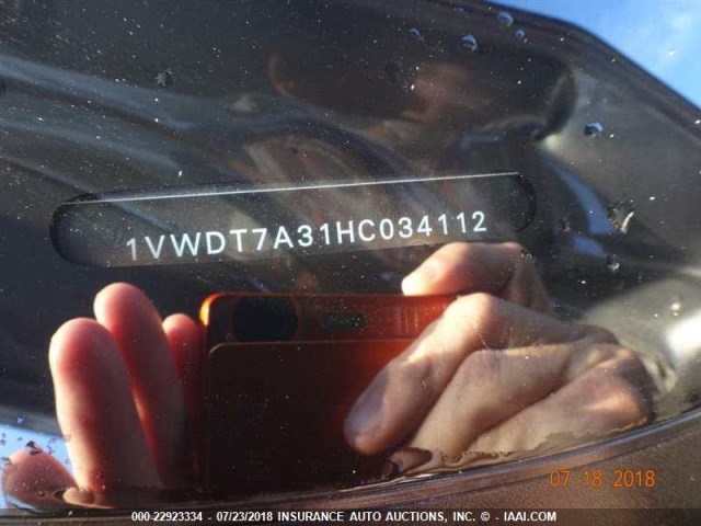 1VWDT7A31HC034112 - 2017 VOLKSWAGEN PASSAT R-LINE Boz foto 10