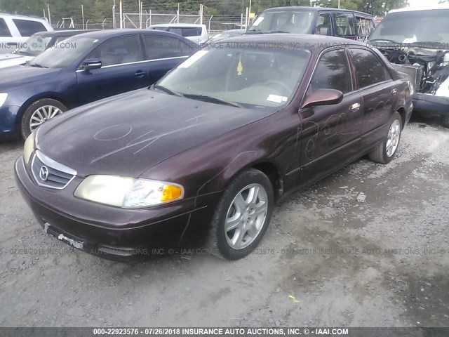 1YVGF22D1Y5179523 - 2000 MAZDA 626 ES/LX MAROON photo 2