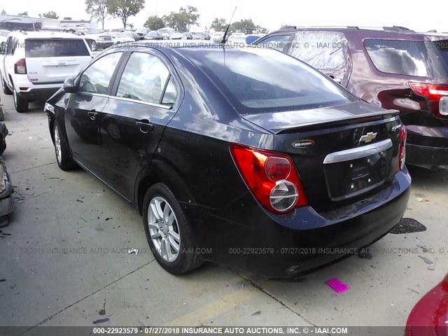 1G1JC5SH9D4144696 - 2013 CHEVROLET SONIC LT BLACK photo 3