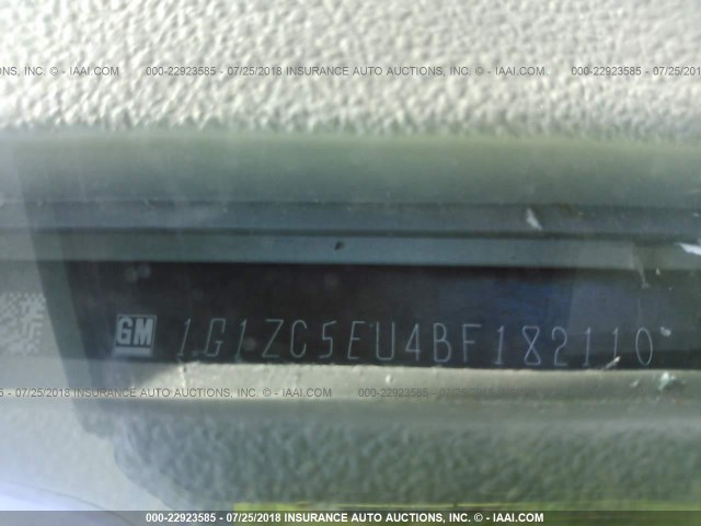 1G1ZC5EU4BF182110 - 2011 CHEVROLET MALIBU 1LT 白色 照片 9