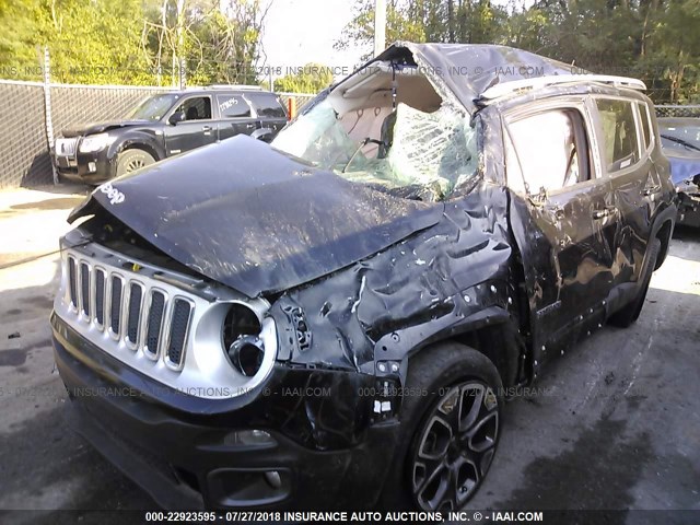 ZACCJBDT0FPB53143 - 2015 JEEP RENEGADE LIMITED BLACK photo 6