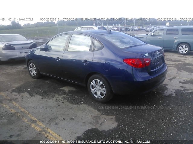 KMHDU46DX9U742236 - 2009 HYUNDAI ELANTRA GLS/SE BLUE photo 3